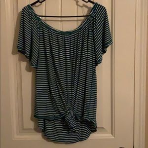 Green Off shoulder blouse